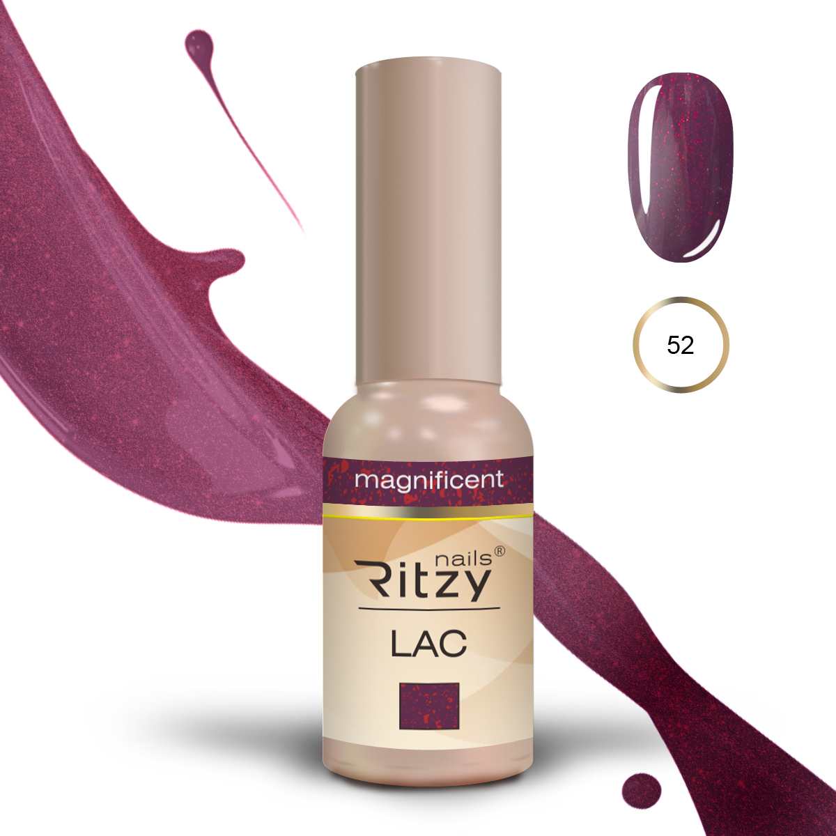 Ritzy Lac 52 Magnificent gēla laka 9 ml